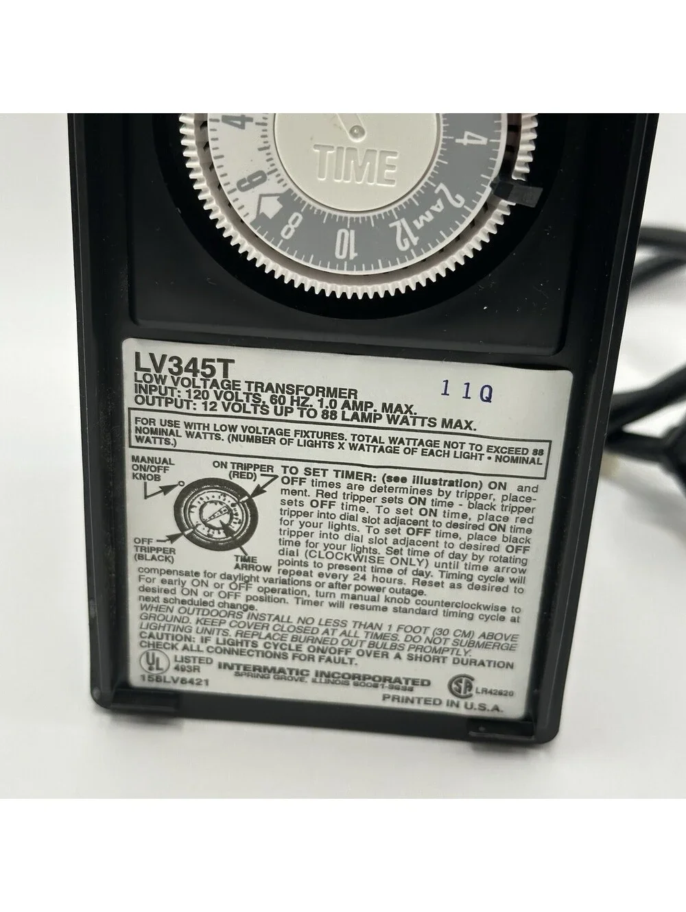 MALIBU Intermatic 88 Watt LV345T Low Voltage Landscape Transformer TESTED